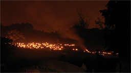 Hungry Ghost Month, childrens cemetery, offerings, fire, hantu