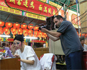 Hungry Ghosts film still, production photo, street opera, wayang, Tony Kern